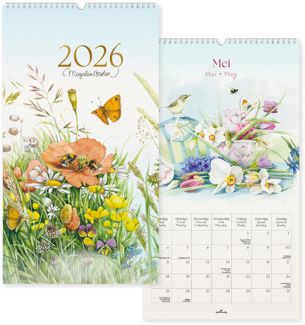 Maandkalender 2026 Marjolein Bastin L 1maand/1pagina afbeelding