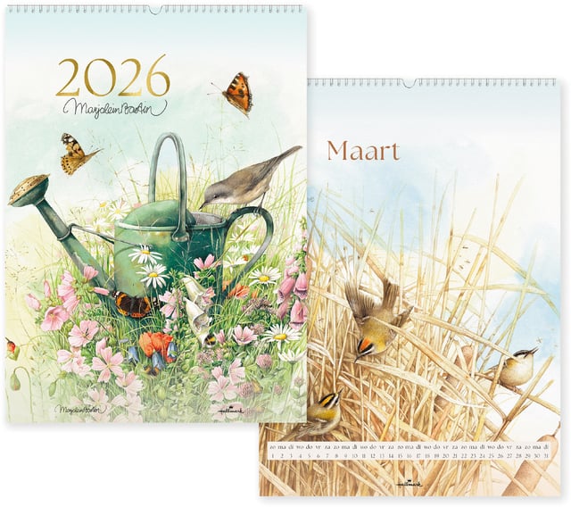 Maandkalender 2026 Marjolein Bastin XL 1maand/1pagina afbeelding