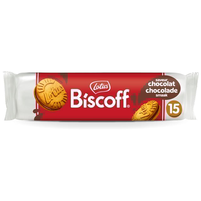 Koekjes Lotus Biscoff speculoos sandwich melkchocolade 15 stuks afbeelding