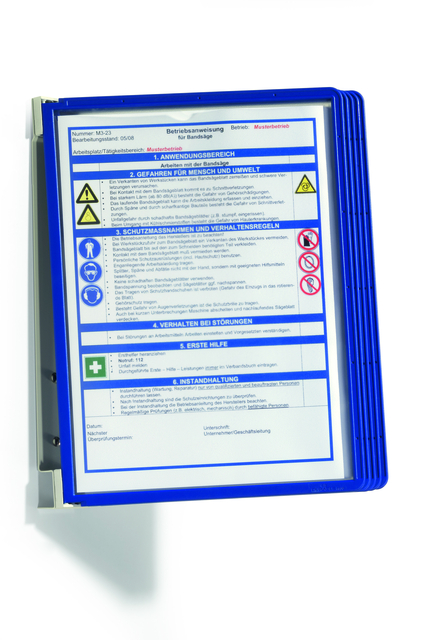 Wandelement Durable Vario Wall met 5-tassen blauw afbeelding