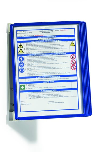 Wandelement Durable Vario Wall met 5-tassen blauw afbeelding