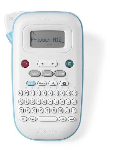 Labelprinter Brother P-touch Btag PT-N10 draagbaar qwerty 12mm wit afbeelding