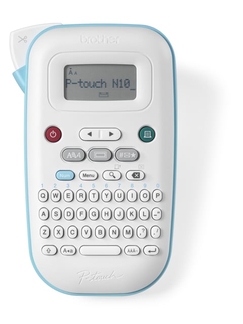 Labelprinter Brother P-touch Btag PT-N10 draagbaar qwerty 12mm wit afbeelding