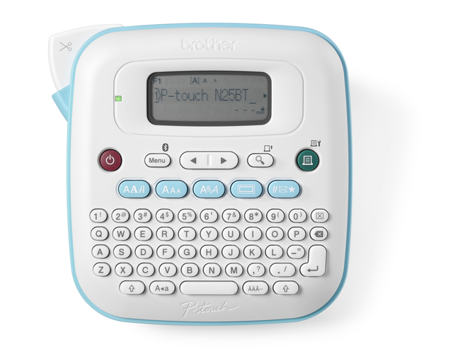 Labelprinter Brother P-touch Btag PT-N25BT desktop qwerty 12mm wit afbeelding