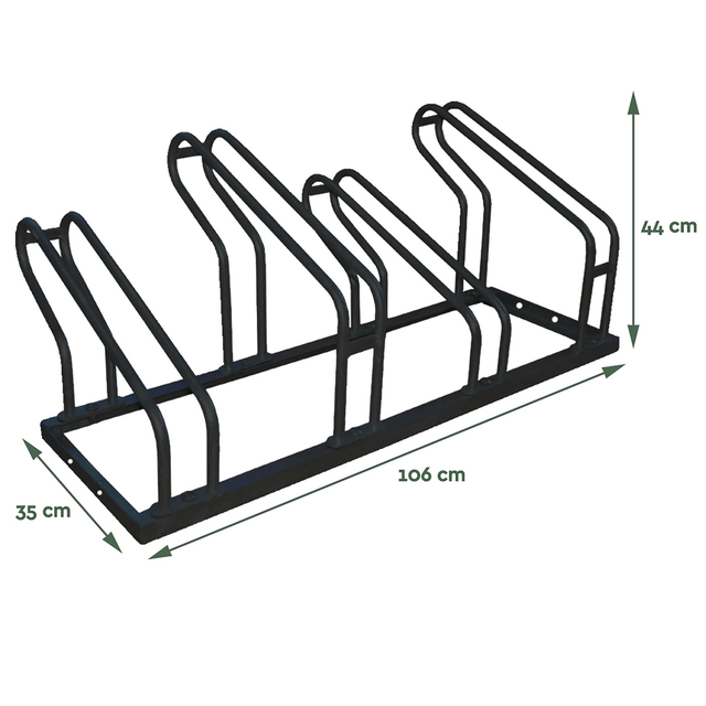 Fietsenrek BRASQ  4 fietsen BS400 zwart — Foto 2 van 2