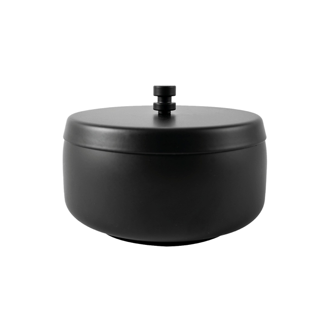 Asbak BRASQ tafelmodel 1 liter met deksel AT700 zwart afbeelding