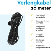 Verlengkabel BRASQ 20m zwart-1