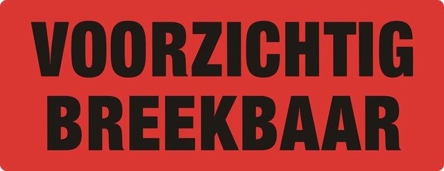 Waarschuwingsetiket IEZZY voorzichtig breekbaar 130mmx50mm 500 stuks afbeelding