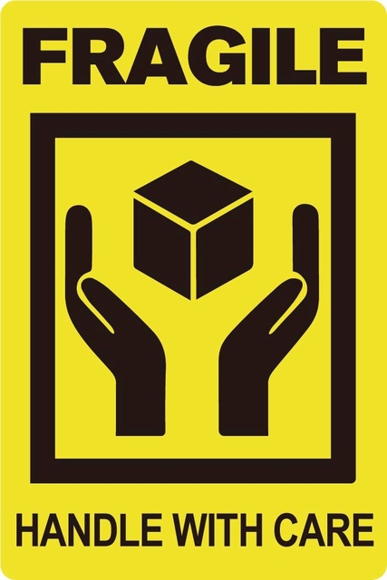 Waarschuwingsetiket IEZZY fragile handle with care 50,8mmx76,2mm 200st afbeelding