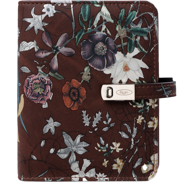Organizer Kalpa Pocket inclusief agenda 2025-2026 7dagen/2pagina&apos;s bloemenzee bruin afbeelding