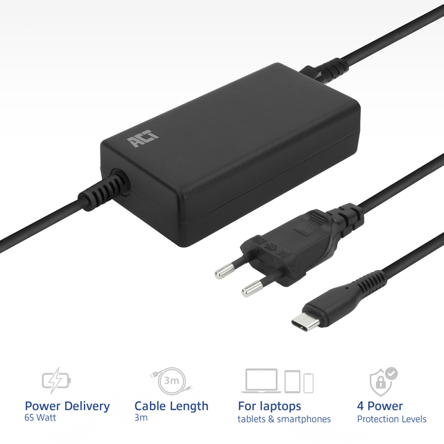ACT AC2005 USB-C Laptop Oplader met Power Delivery 65W — Foto 3 van 3