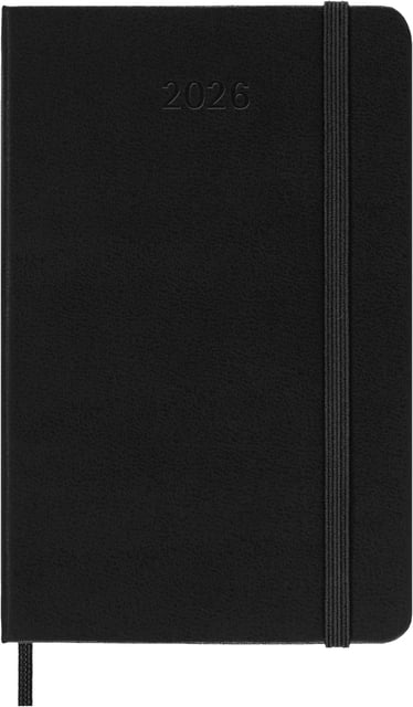 Agenda 2026 Moleskine 12M Planner Weekly 7dagen/2pagina&apos;s pocket hc black afbeelding