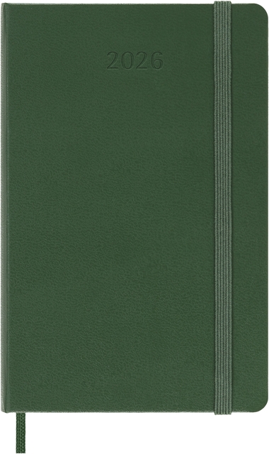 Agenda 2026 Moleskine 12M Planner Weekly 7dagen/1pagina pocket hc myrtle green afbeelding