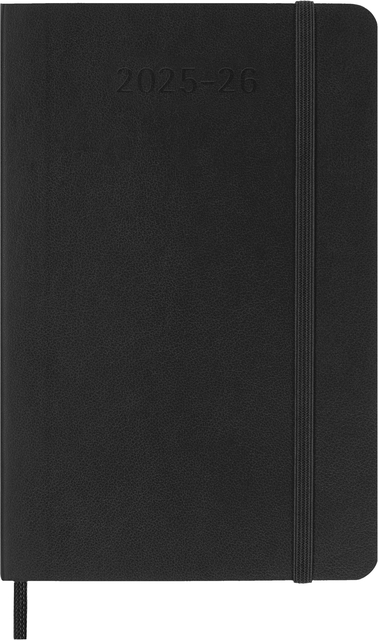 Agenda 2025/2026 Moleskine 18M Planner Weekly 7dagen/1pagina pocket sc black afbeelding