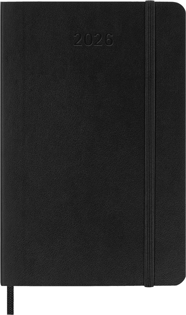 Agenda 2026 Moleskine 12M Planner Weekly 7dagen/1pagina pocket sc black afbeelding