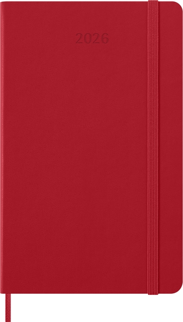 Agenda 2026 Moleskine 12M Planner Weekly 7dagen/1pagina large hc scarlet red afbeelding