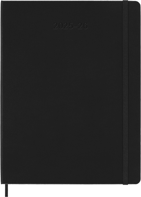 Agenda 2025/2026 Moleskine 18M Planner Weekly 7dagen/1pagina XL hc black afbeelding