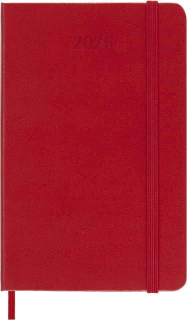 Agenda 2026 Moleskine 12M Planner Weekly 7dagen/1pagina pocket hc scarlet red afbeelding