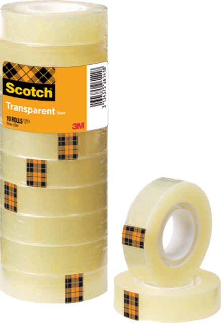 Plakband Scotch 508 15mmx33m transparant 10 rollen afbeelding