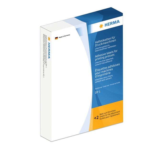 Etiket HERMA 2730 tbv drukmachines DP1 rond 16mm wit 10000 etiketten afbeelding