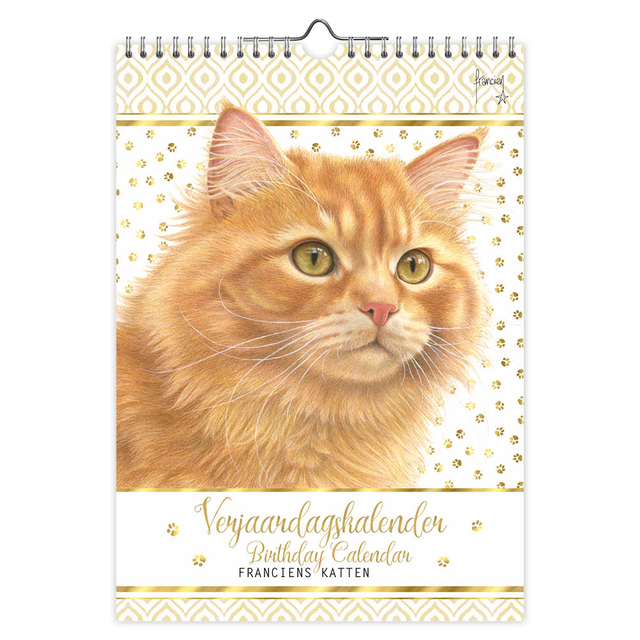 Verjaardagskalender Franciens Katten "Jeroen" A4 afbeelding