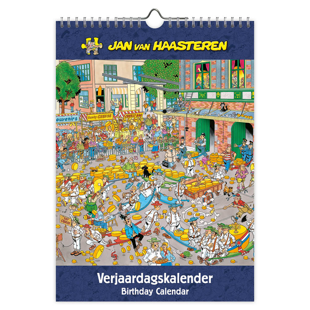 Verjaardagskalender Jan van Haasteren A4 afbeelding