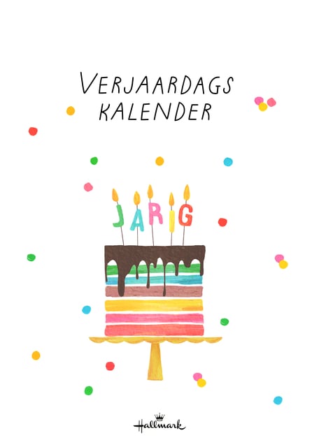 Verjaardagskalender kort Pretty Cute 21x30cm afbeelding