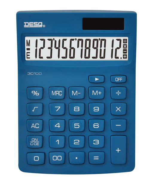 Rekenmachine Desq Compact navy afbeelding