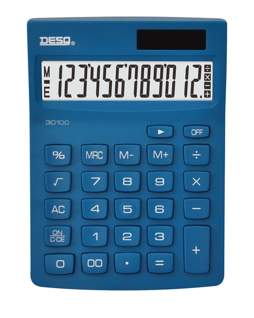 Rekenmachine Desq Compact navy afbeelding