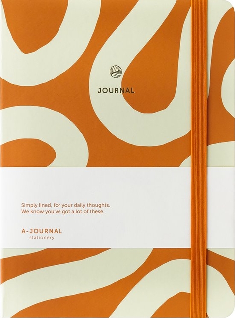 Notitieboek A5 Flow oranje A Journal lijn afbeelding