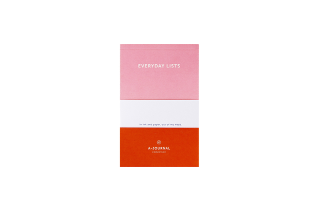 Notitieblok A6 roze/rood A journal lijn afbeelding