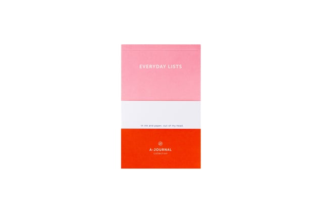 Notitieblok A6 roze/rood A journal lijn afbeelding