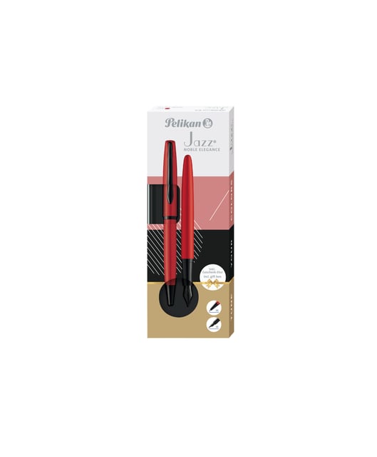Schrijfset Pelikan Jazz Noble Elegance K36+P36 medium red afbeelding