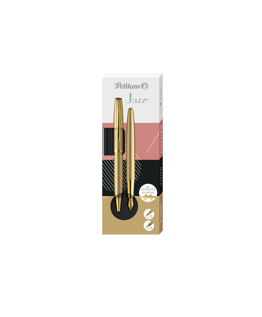 Schrijfset Pelikan Jazz Noble Elegance K36+P36 medium gold afbeelding