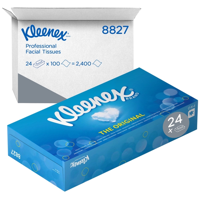Facial tissues Kleenex 2-laags 100 vel wit 8827 — Foto 2 van 2