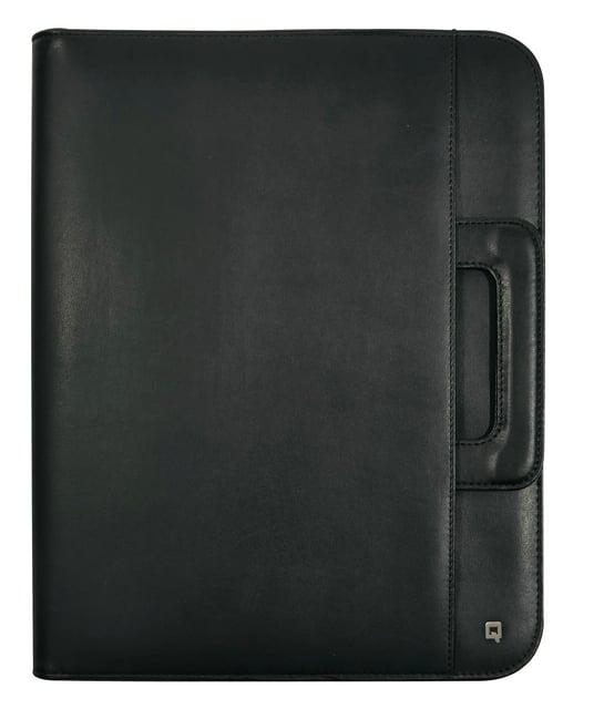 Schrijfmap DESQ A4 kunstleder met rits en handvatten zwart afbeelding