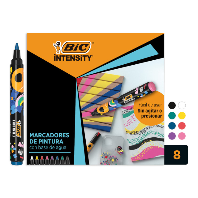 Paintmarker Bic Intensity assorti 8 stuks afbeelding