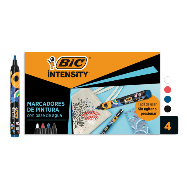 Paintmarker Bic Intensity assorti 4 stuks afbeelding