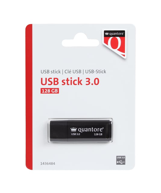 USB-stick Quantore 128GB 3.0 zwart afbeelding