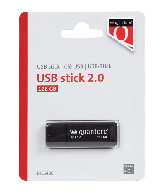 USB-stick Quantore 128GB 2.0 zwart afbeelding