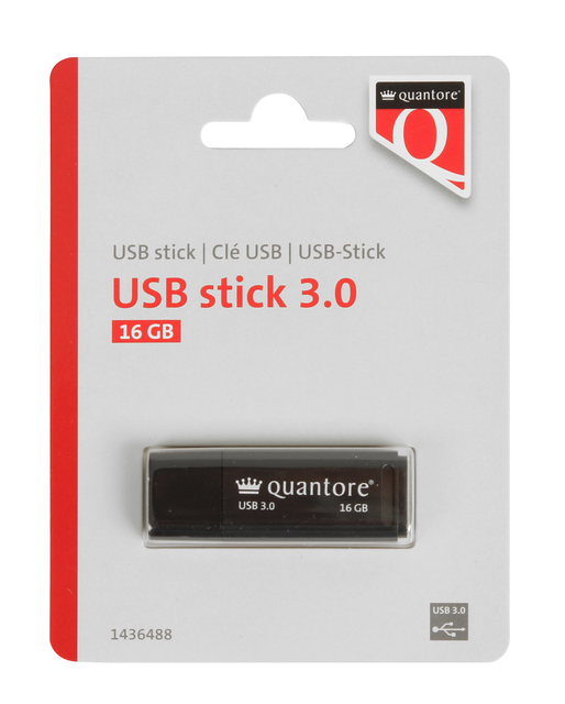 USB-stick Quantore 16GB 3.0 zwart afbeelding