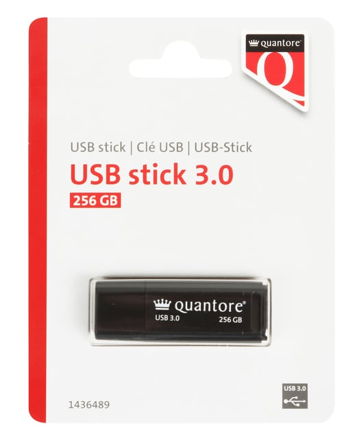 USB-stick Quantore 256GB 3.0 zwart afbeelding