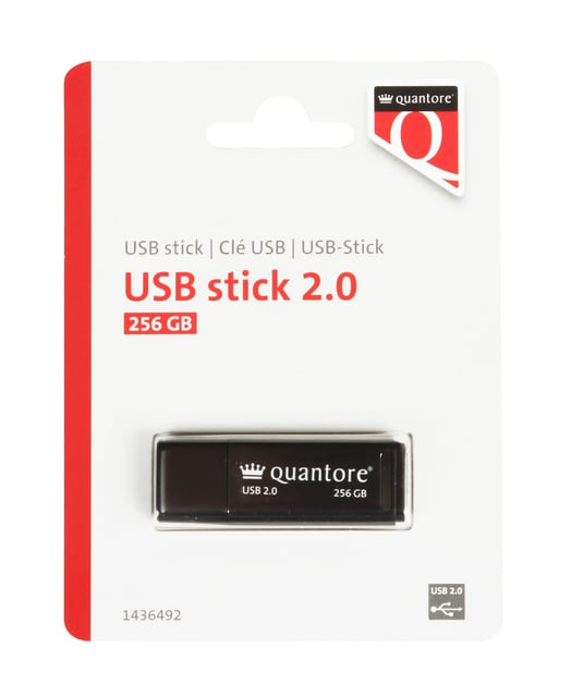 USB-stick Quantore 256GB 2.0 zwart afbeelding