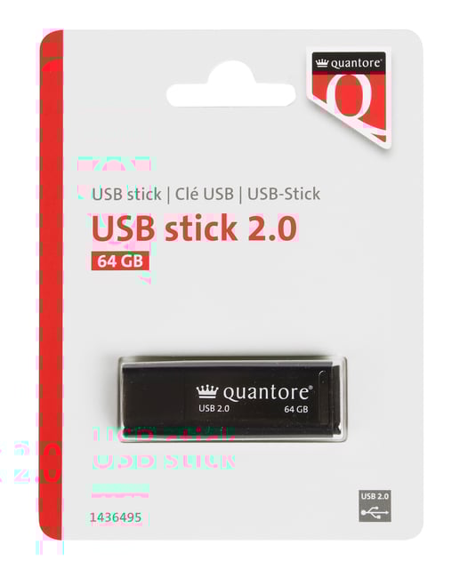 USB-stick Quantore 64GB 2.0 zwart afbeelding
