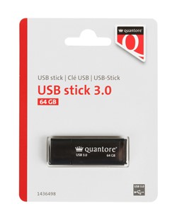 USB stick 3.0 Quantore USB-A 64GB zwart