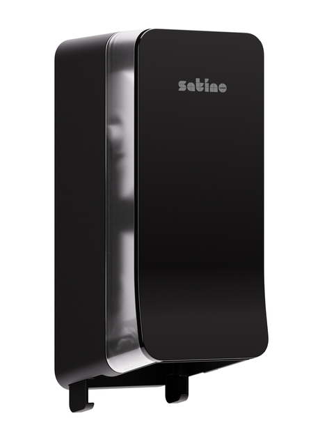 Toiletpapierdispenser Satino JT3 Hyginity systeemrol duo zwart 333423 afbeelding