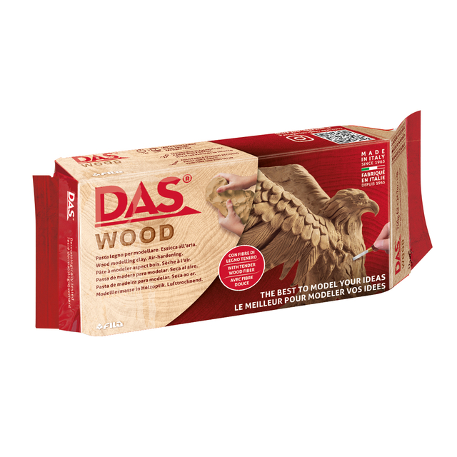 Boetseerklei DAS luchthardend 700 gram hout afbeelding