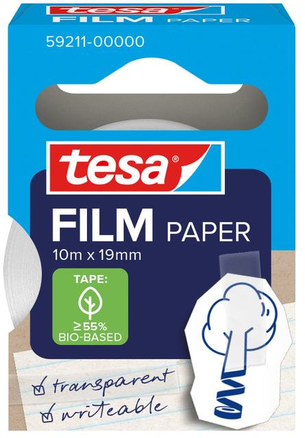 Plakband tesafilm papier 19mmx10m afbeelding