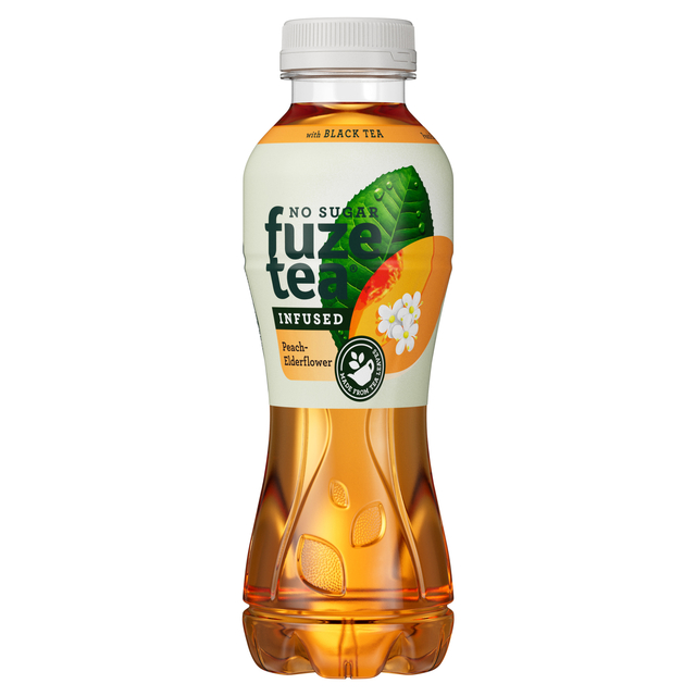Frisdrank Fuze Tea peach elderflower suikervrij fles 400ml afbeelding
