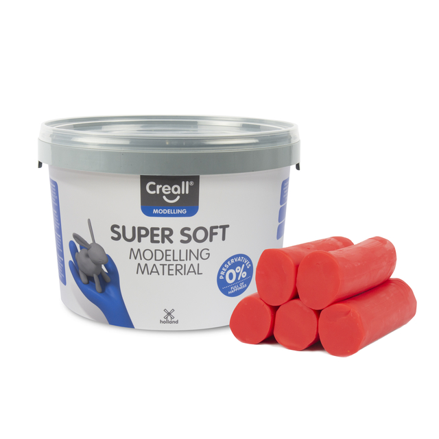 Klei Creall supersoft rood 1750gram afbeelding